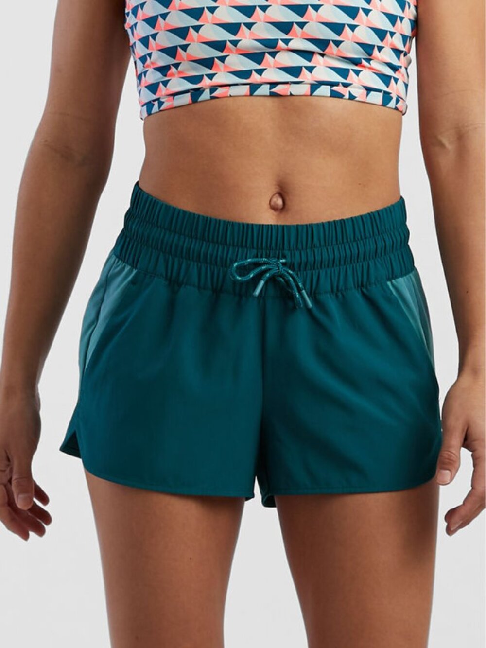 Title Nine Tideturn 2.0 Paddle Shorts‎ 2.5" Inseam Colorblock Teal Turquoise XL